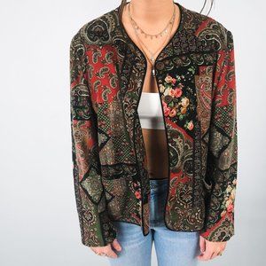 Vintage Orvis Corduroy Darker Mix Pattern Patchwork Jacket - 14